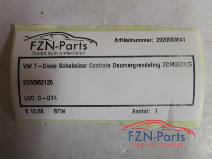 Centrale deurvergrendeling Schakelaar Volkswagen T-Cross (22740666)