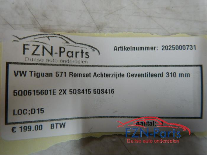 VW Tiguan 571 Remset Achterzijde Geventileerd