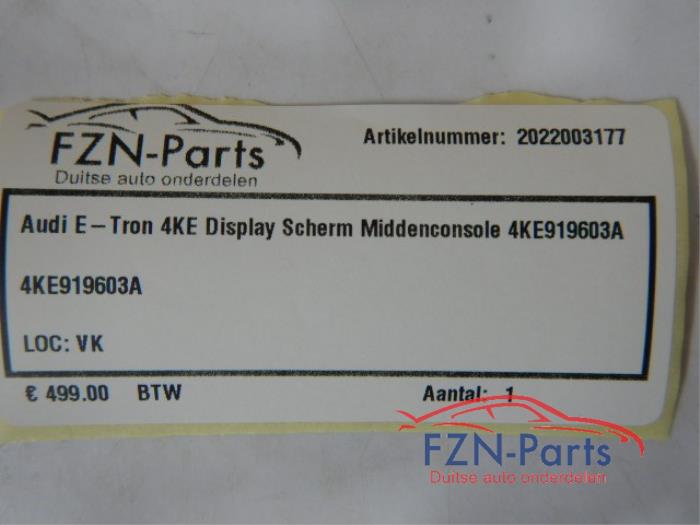 Audi E-Tron 4KE Display Scherm Middenconsole