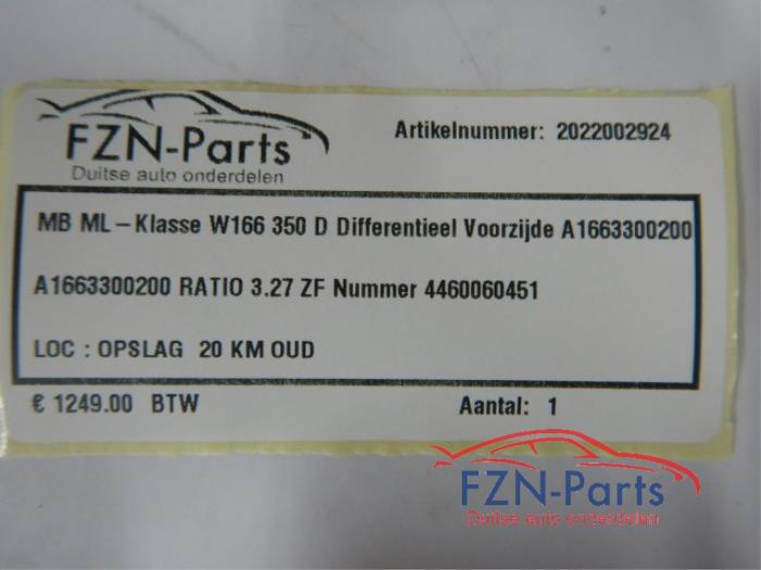 Differentieel voor Mercedes GLE (22733892)