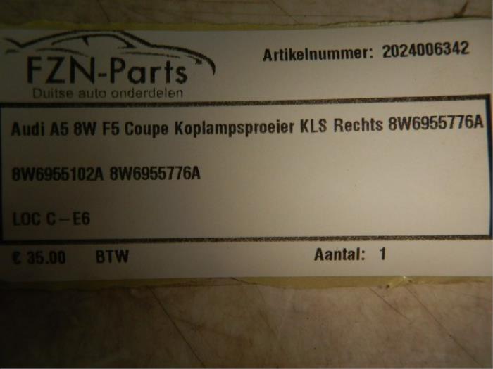 Audi A5 8W F5 Coupe Koplampsproeier KLS Rechts