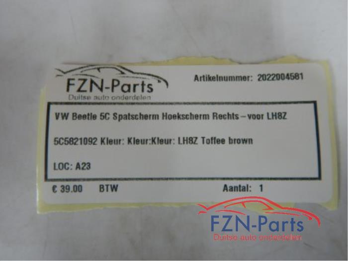 Scherm rechts-voor Volkswagen Beetle (22743284)