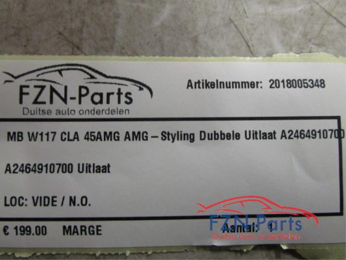 Uitlaat (compleet) Mercedes CLA (22739689)