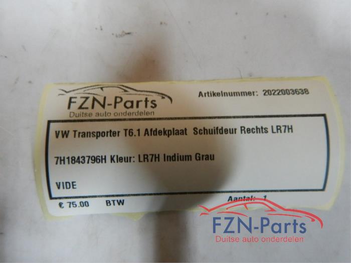 VW Transporter T6.1 Afdekplaat Schuifdeur Rechts LR7H