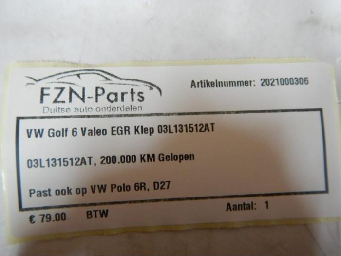 VW Golf 6 Valeo EGR Klep