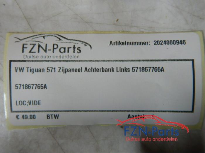 VW Tiguan 571 Zijpaneel Achterbank Links