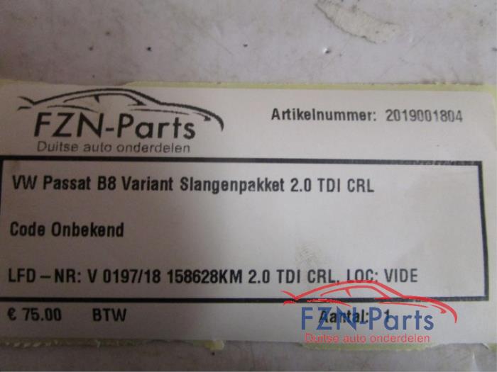 VW Passat B8 Slangenpakket 2.0 TDI CRL Code Onbekend LFD-NR: V0197/18