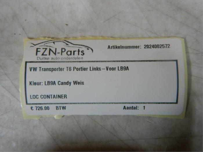 Portier 2Deurs links Volkswagen Transporter (22723416)