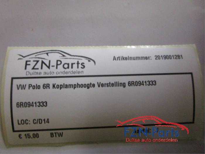 VW Polo 6R Koplamphoogte Verstelling