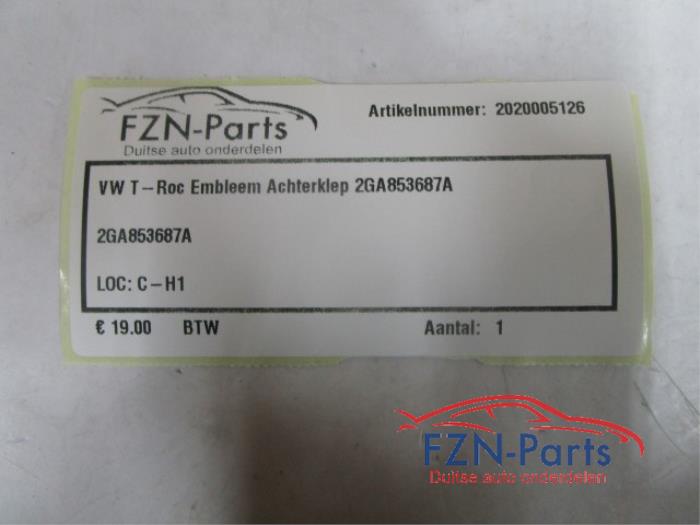 VW T-roc 2GA Embleem Achterklep