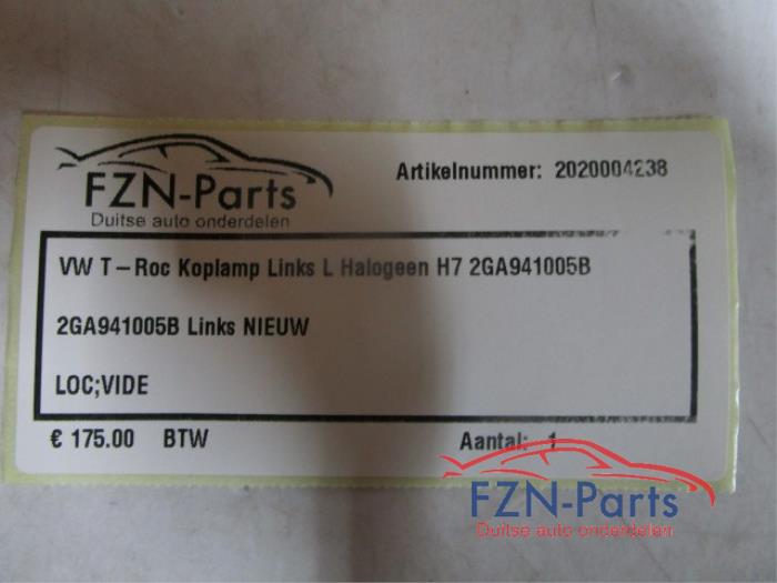 VW T-Roc Koplamp Links L Halogeen H7