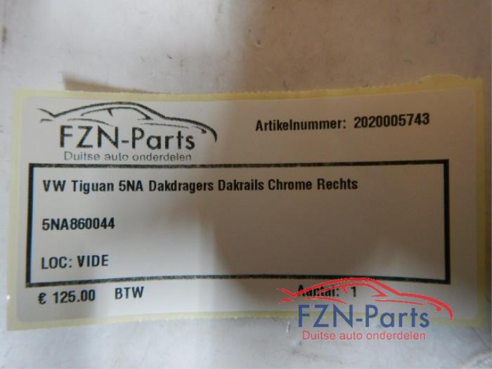 VW Tiguan 5NA Dakdragers Dakrails Chrome Rechts