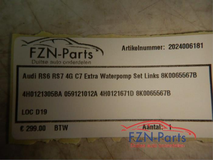 Audi RS6 RS7 4G C7 Extra Waterpomp Set Links