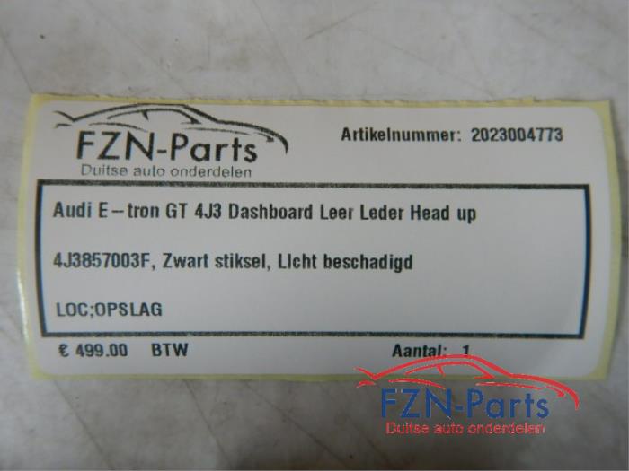Audi E-tron GT 4J3 Dashboard Leer Leder Head up