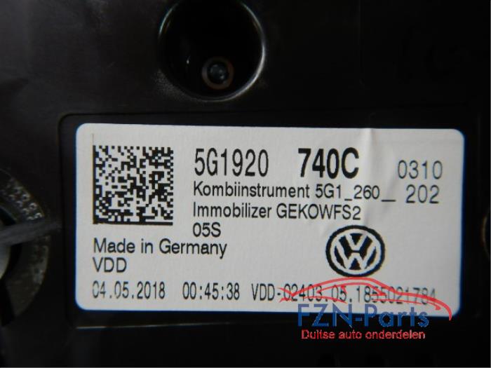 Kilometerteller KM Volkswagen Golf (22735327)