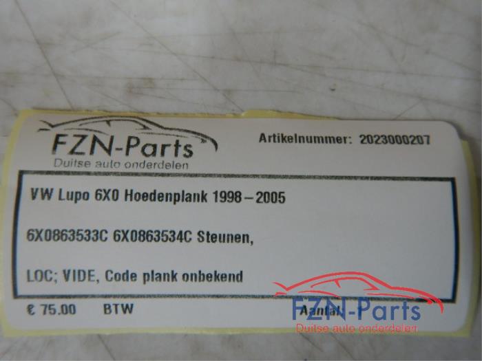 VW Lupo 6X0 Hoedenplank 1998-2005