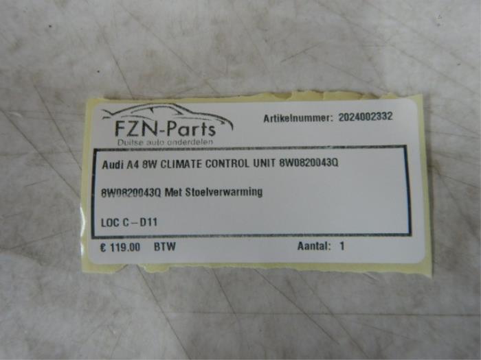 Climatronic Paneel Audi A4 (22745249)
