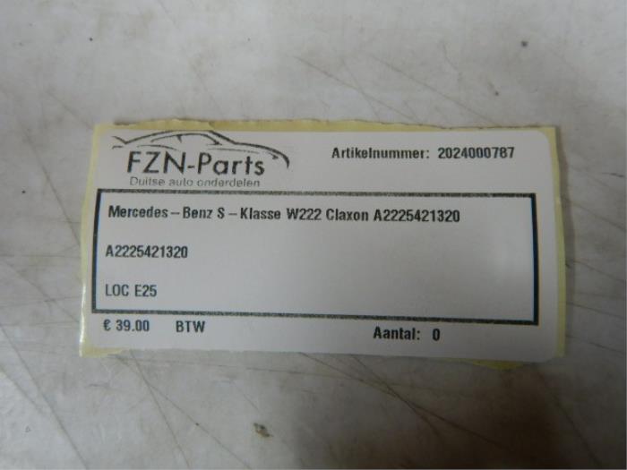 Mercedes-Benz S-Klasse W222 Claxon