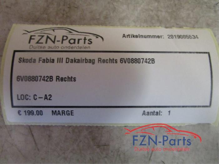 Airbag hemel rechts Skoda Fabia (22730385)