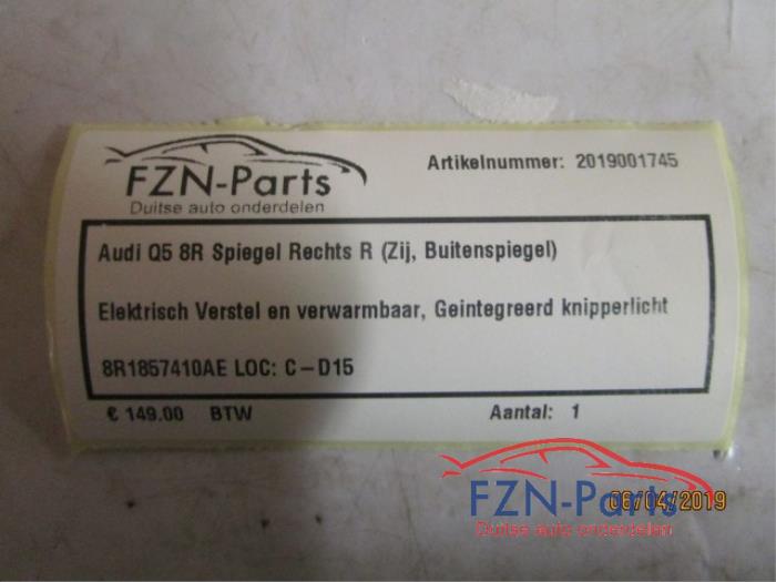 Audi Q5 8R Spiegel Rechts R ( Zij, Buitenspiegel )