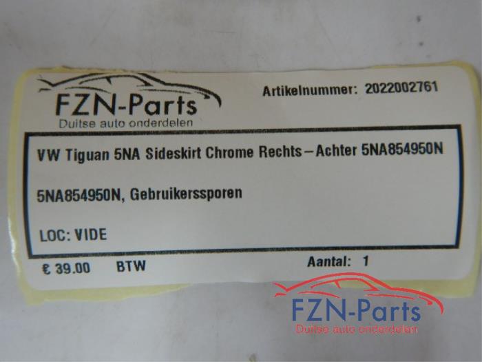 VW Tiguan 5NA Sideskirt Chrome Rechts-Achter