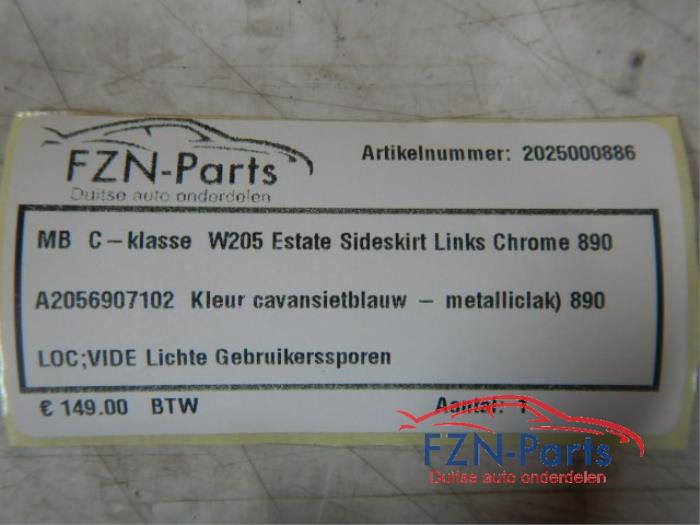 Mercedes-Benz C-Klasse W205 Estate Sideskirt Links Chrome