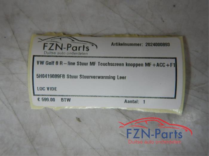 VW Golf 8 R-Line Stuur MF Touchscreen knoppen MF+ACC+F1
