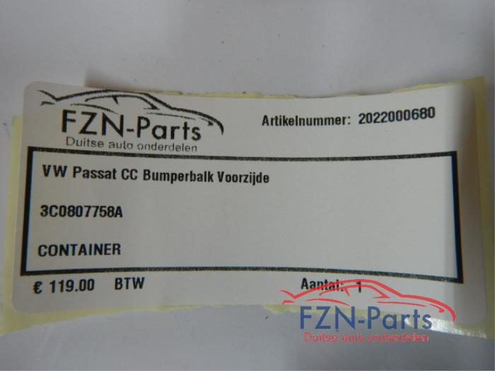 VW Passat CC Bumperbalk Voorzijde