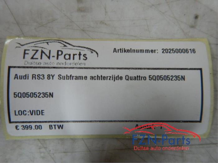 Audi RS3 8Y Subframe Achterzijde Quattro