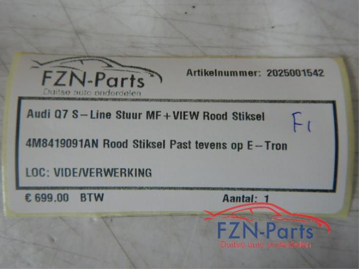 Audi Q7 4M S-Line Stuur MF+F1+VIEW Rood stiksel
