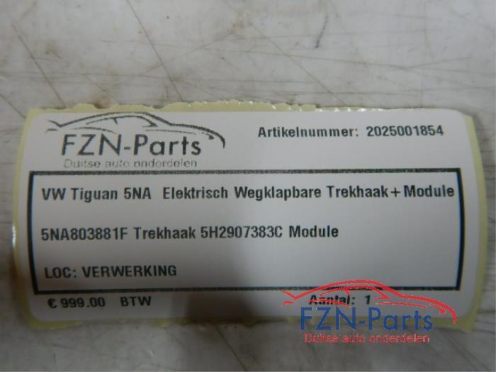 VW Tiguan 5NA Wegklapbare Trekhaak + Module