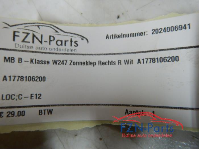 Zonneklep Mercedes B-Klasse (22727932)