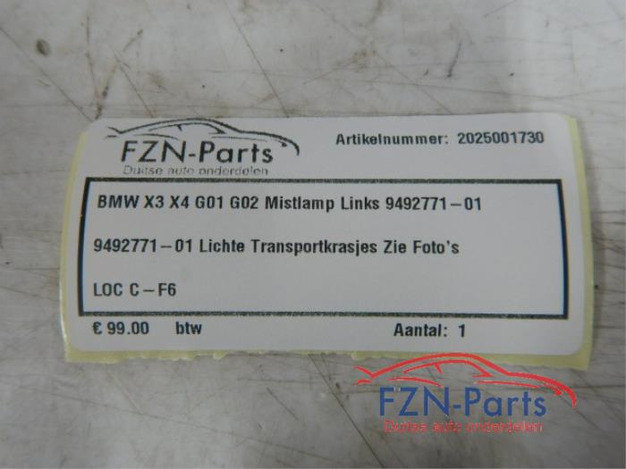 BMW X3 X4 G01 G02 Mistlamp Links