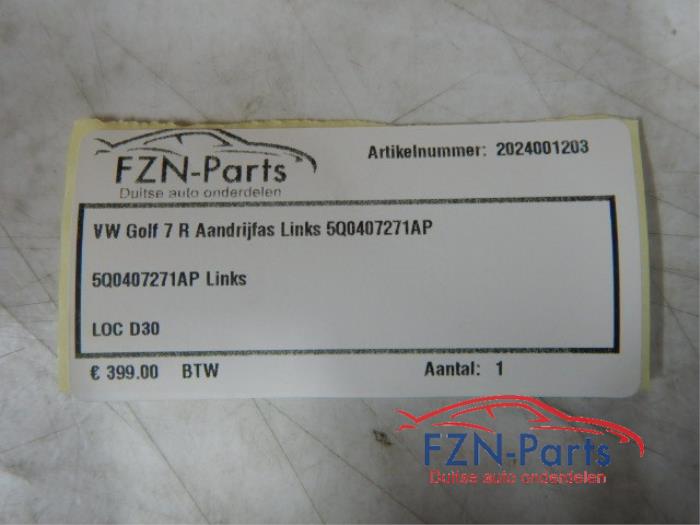 Aandrijfas links-voor Volkswagen Golf (22725191)