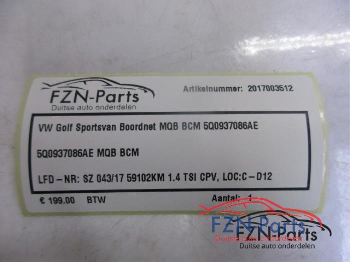 VW Golf Sportsvan Boordnet MQB BCM