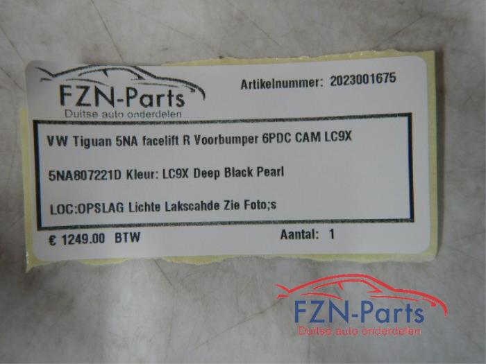 VW Tiguan 5NA Facelift R Voorbumper 6PDC Cam LC9X 5NA