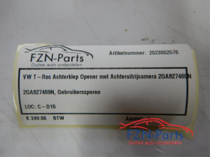 VW T-Roc Achterklep opener met Achteruitrijcamera