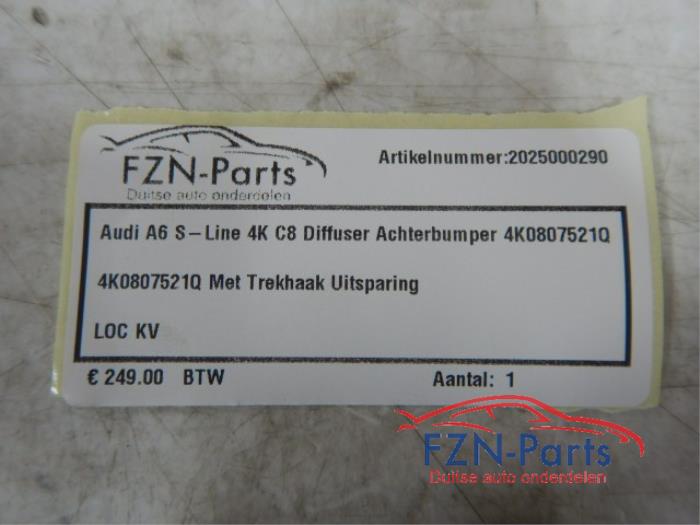 Audi A6 S-Line 4K C8 Diffuser Achterbumper