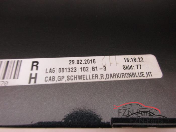 VW Golf 6 R20 Sideskirts R-Line Set L+R Dark Iron Blue LD5G