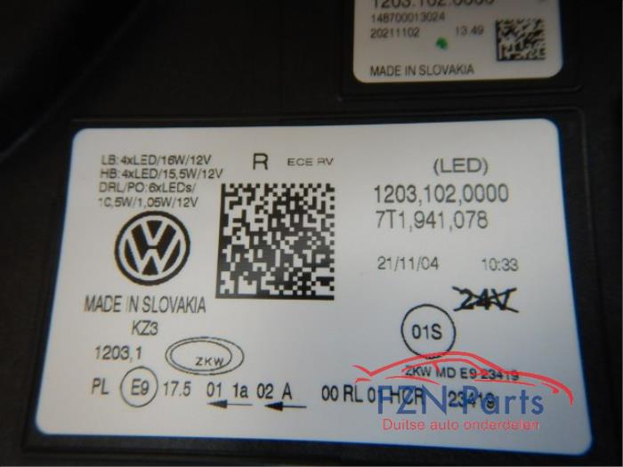 VW Transporter T7 Multivan Koplamp LED Rechts