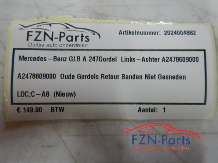 Veiligheidsgordel links-achter Mercedes B-Klasse (22740794)