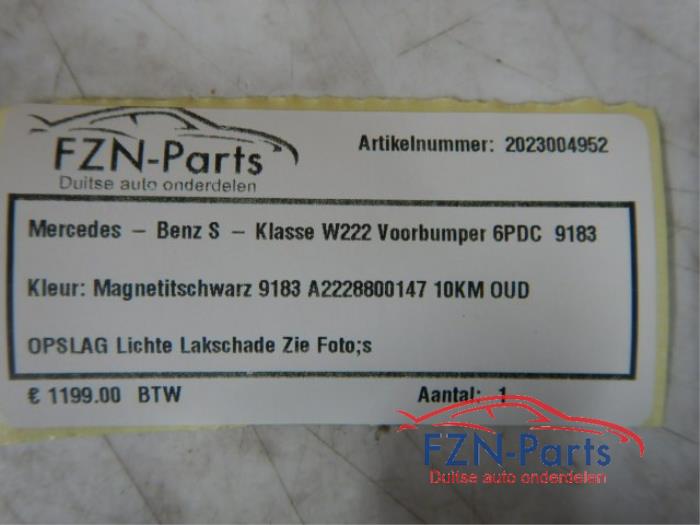 Mercedes-Benz S-Klasse W222 Voorbumper 6PDC 9183