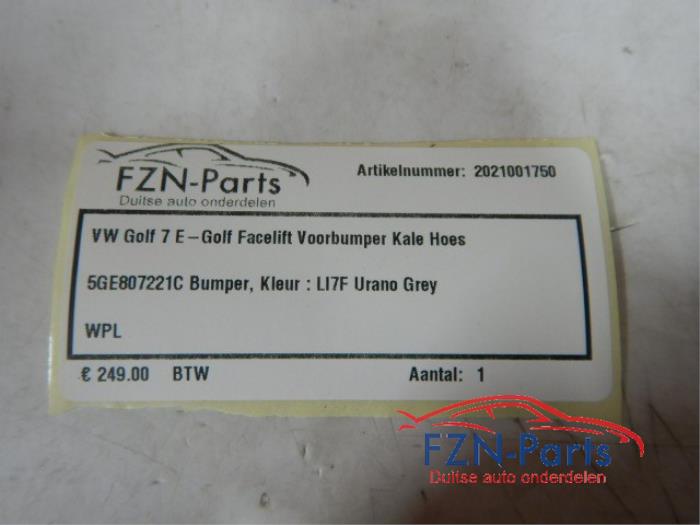 VW Golf 7 E-Golf Facelift Voorbumper Kale Hoes