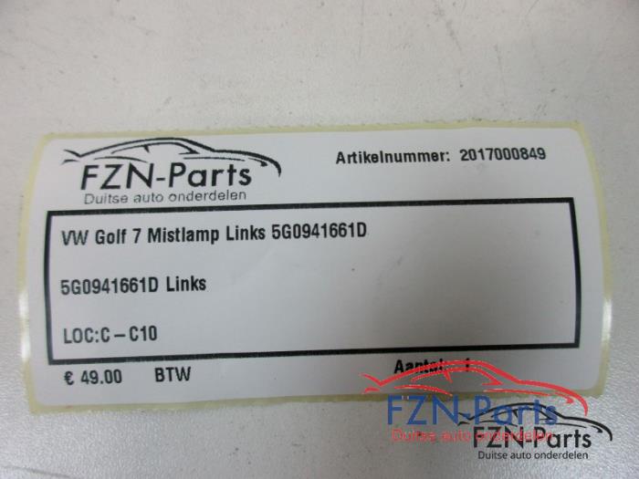 VW Golf 7 Mistlamp Links