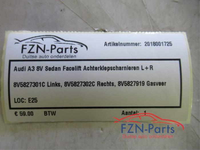 Audi A3 8V Sedan Facelift Achterklepscharnieren L+R
