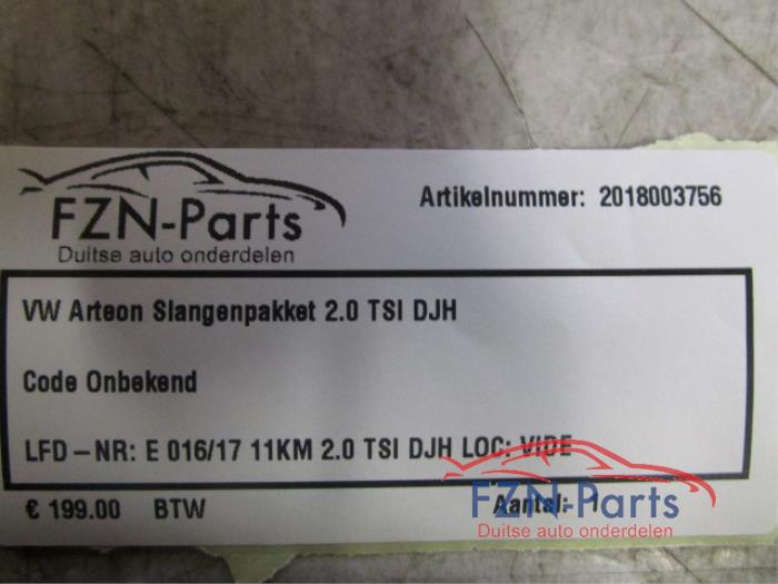 VW Arteon Slangenpakket 2.0 TSI DJH Code onbekend LFD-NR: