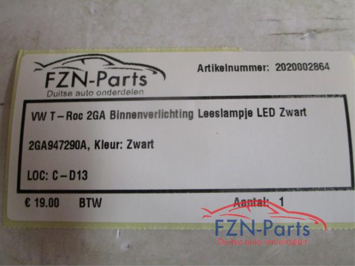 VW T-Roc 2GA Binnenverlichting Leeslampje LED Zwart