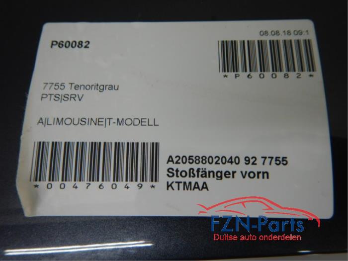Mercedes-Benz C-Klasse W205 Voorbumper 6PDC Tenorite Gray 7755 A