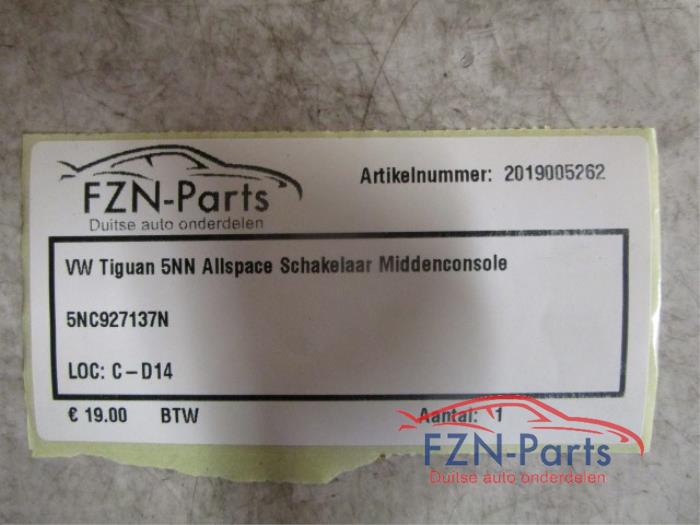 VW Tiguan 5NN Allspace Schakelaar Middenconsole