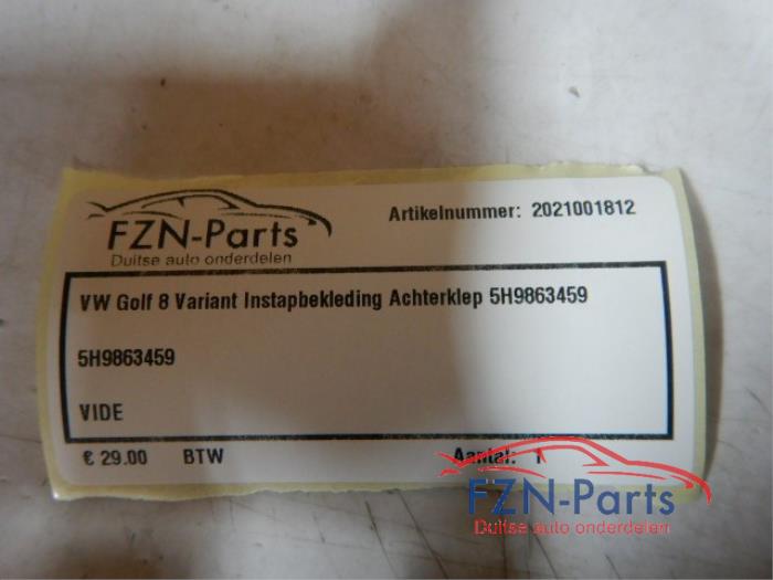 VW Golf 8 Variant Instapbekleding Achterklep